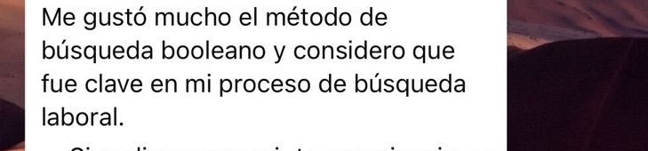 Testimonio de WhatsApp - Éxito profesional después del coaching